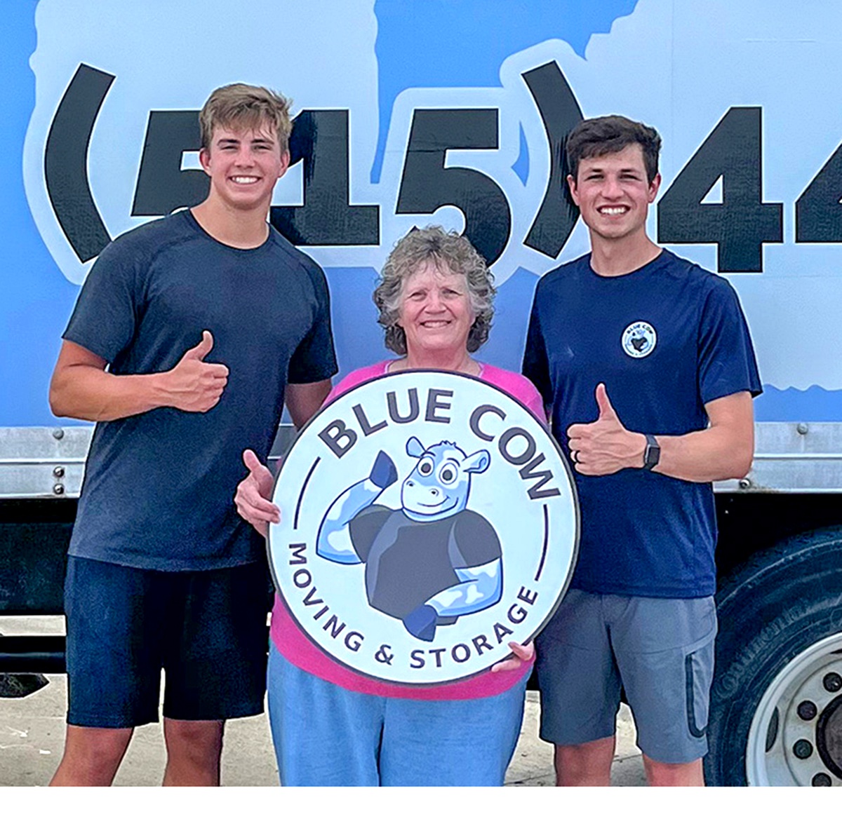 Happy customer with Blue Cow movers in Urbandale
