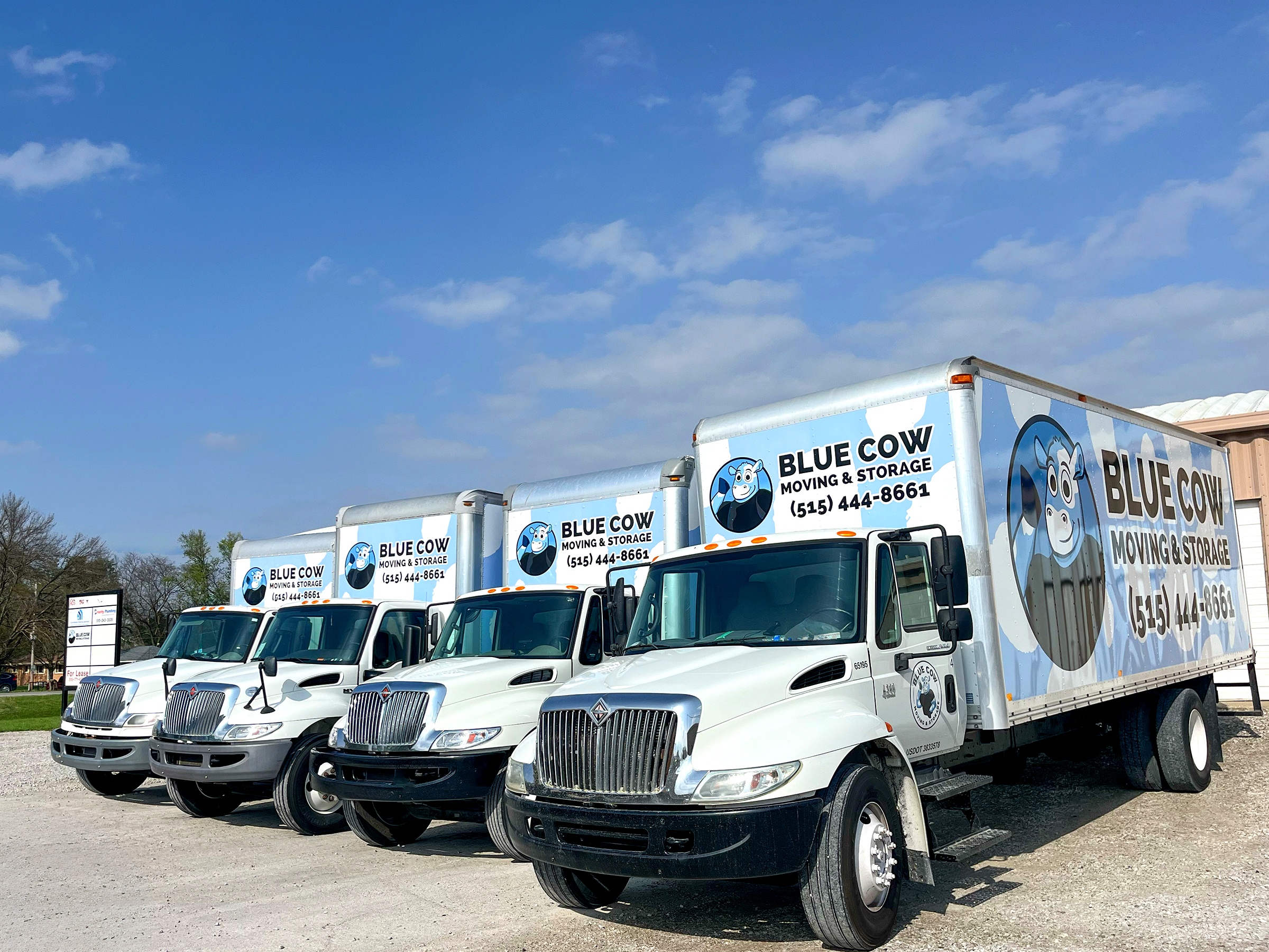 Blue Cow Moving team assisting with an office relocation